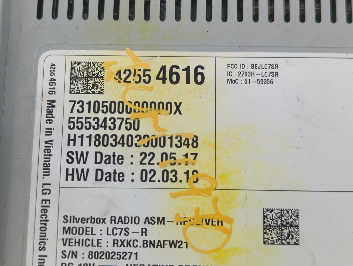 2018 Gmc Sierra 1500 Radio AM FM Cd Player Receiver Replacement P/N:42554616 Fits Fits 2019 2020 2021 OEM Used Auto Parts - 