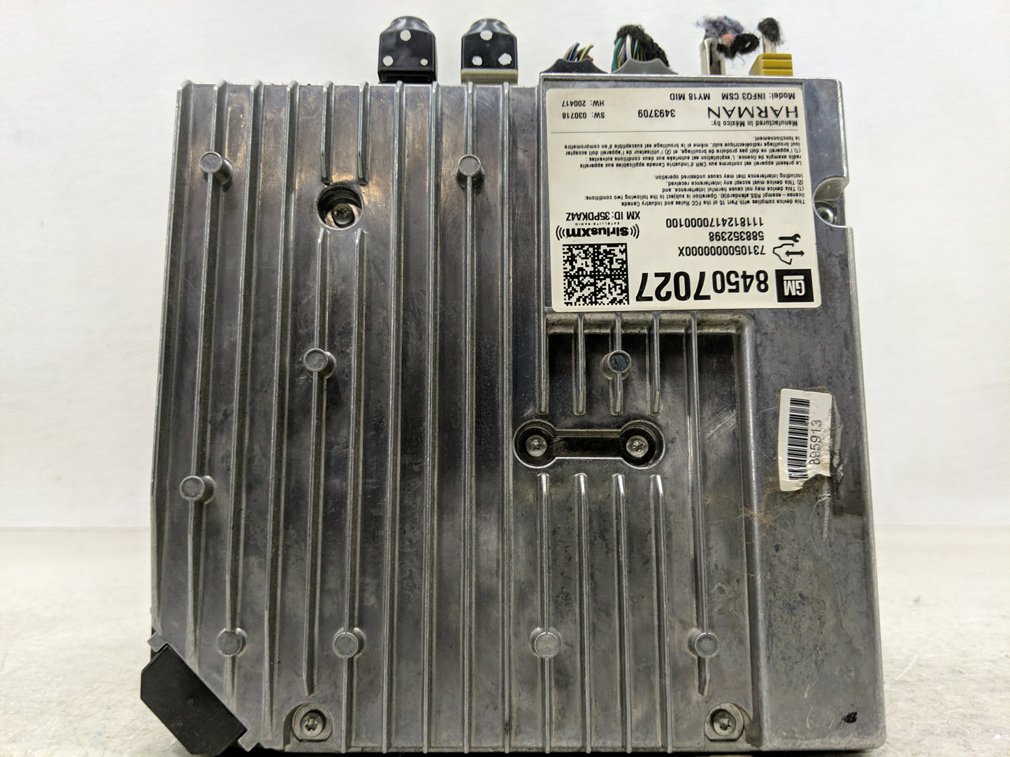 2018 Gmc Terrain Radio AM FM Cd Player Receiver Replacement P/N:84507027 Fits OEM Used Auto Parts - Oemusedautoparts1.com