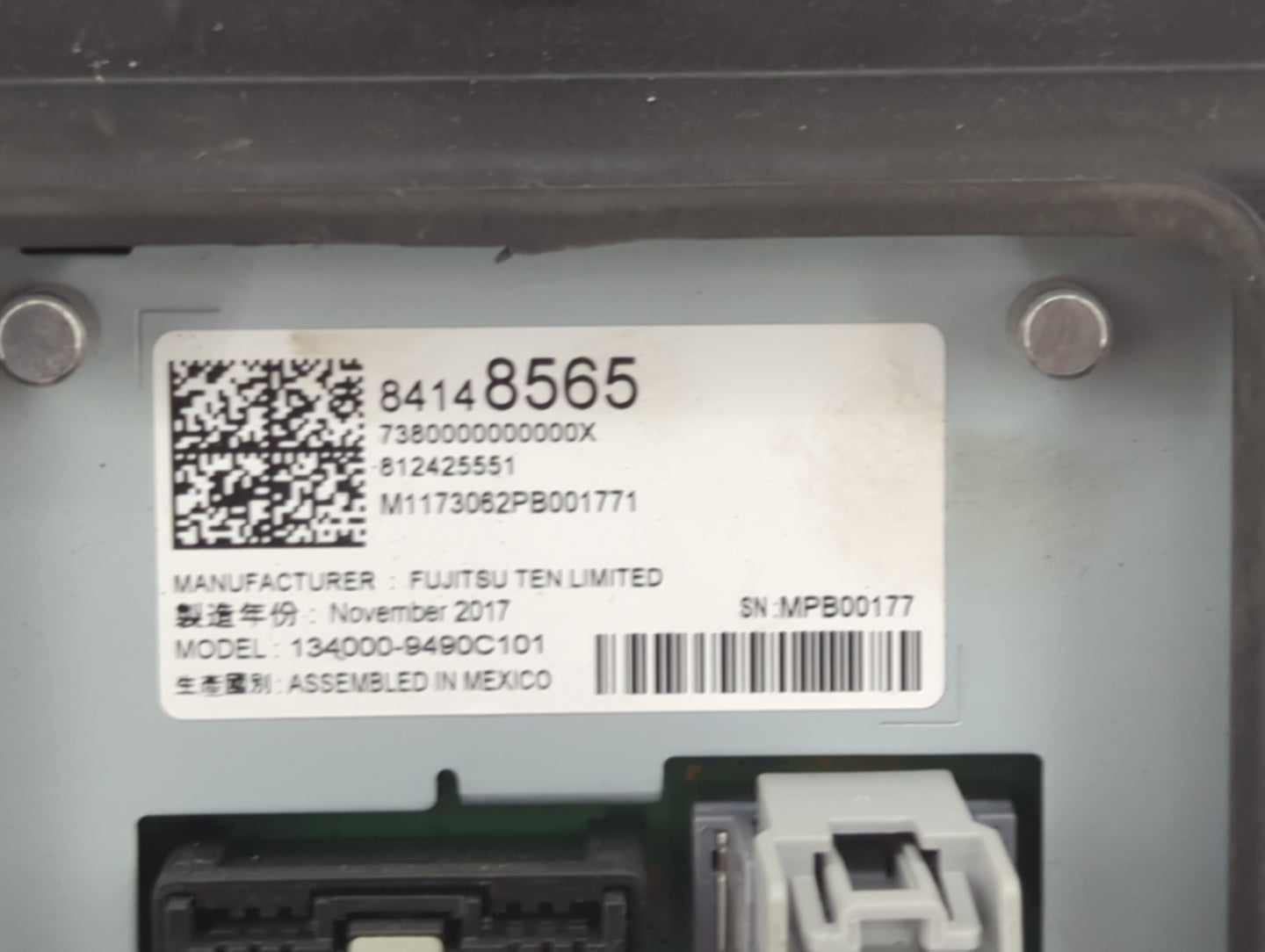 2018 Gmc Terrain Climate Control Module Temperature AC/Heater Replacement P/N:84148565 134000-9490C101 Fits OEM Used Auto Pa