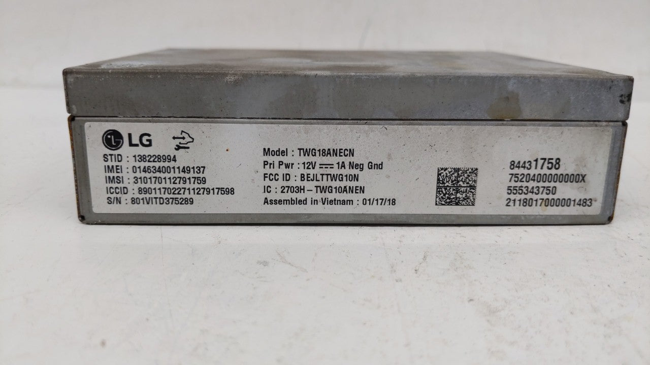 2018 Gmc Terrain Chassis Control Module Ccm Bcm Body Control 84431758 - Oemusedautoparts1.com