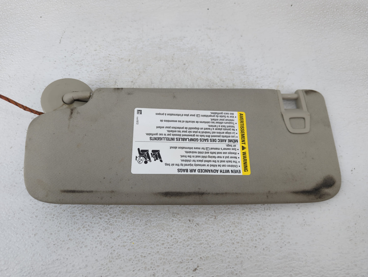 2018 Gmc Terrain Sun Visor Shade Replacement Passenger Right Mirror Fits OEM Used Auto Parts - Oemusedautoparts1.com