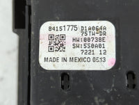 2018 Gmc Terrain Master Power Window Switch Replacement Driver Side Left P/N:84151775 Fits Fits 2016 2017 2019 2020 2021 202