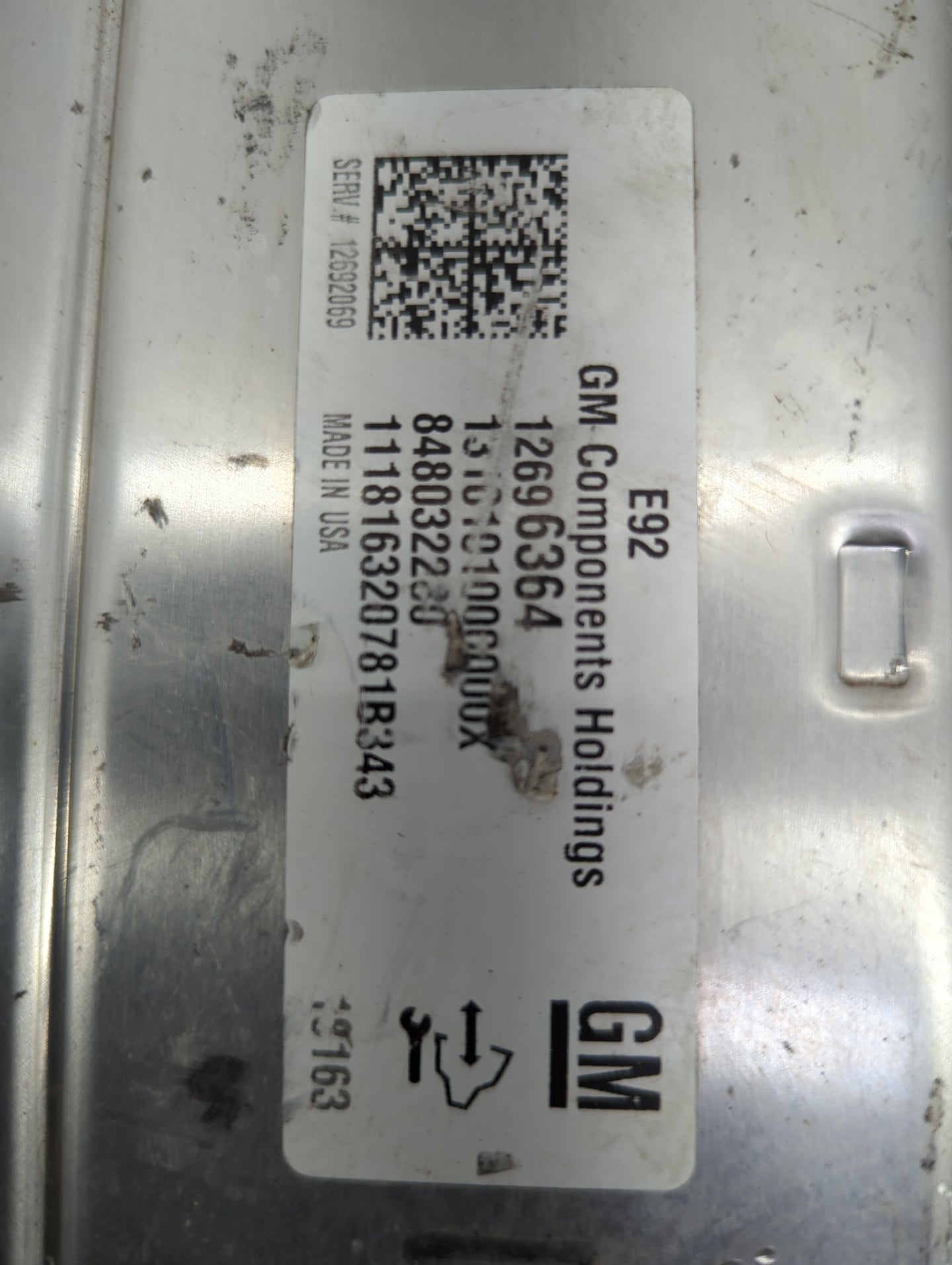 2018 Gmc Yukon PCM Engine Control Computer ECU ECM PCU OEM P/N:12696364 12692069 Fits Fits 2019 OEM Used Auto Parts - Oemuse
