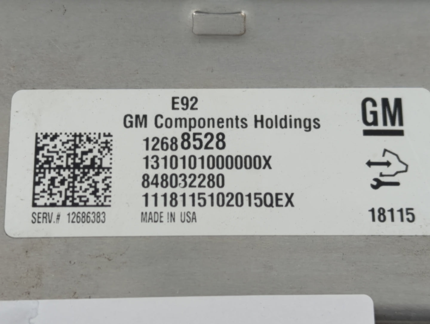 2018 Gmc Yukon Xl 1500 PCM Engine Control Computer ECU ECM PCU OEM P/N:12688528 Fits Fits 2019 OEM Used Auto Parts - Oemused