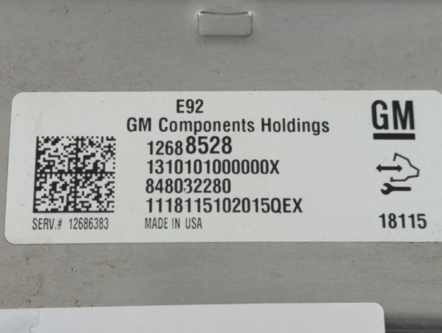 2018 Gmc Yukon Xl 1500 PCM Engine Control Computer ECU ECM PCU OEM P/N:12688528 Fits Fits 2019 OEM Used Auto Parts - Oemused