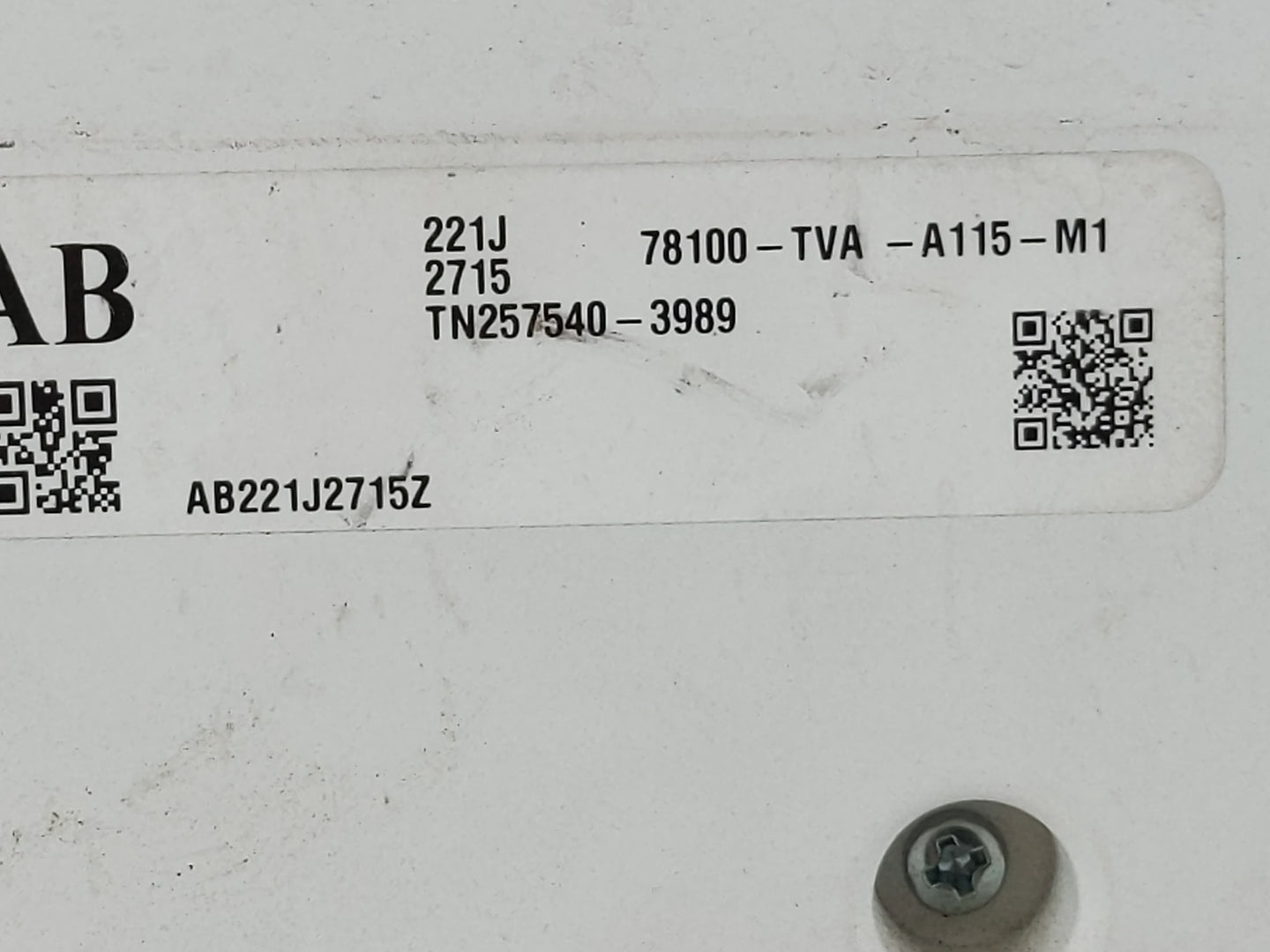 2018-2020 Honda Accord Instrument Cluster Speedometer Gauges P/N:78100-TVA-A115-M1 Fits Fits 2018 2019 2020 OEM Used Auto Pa