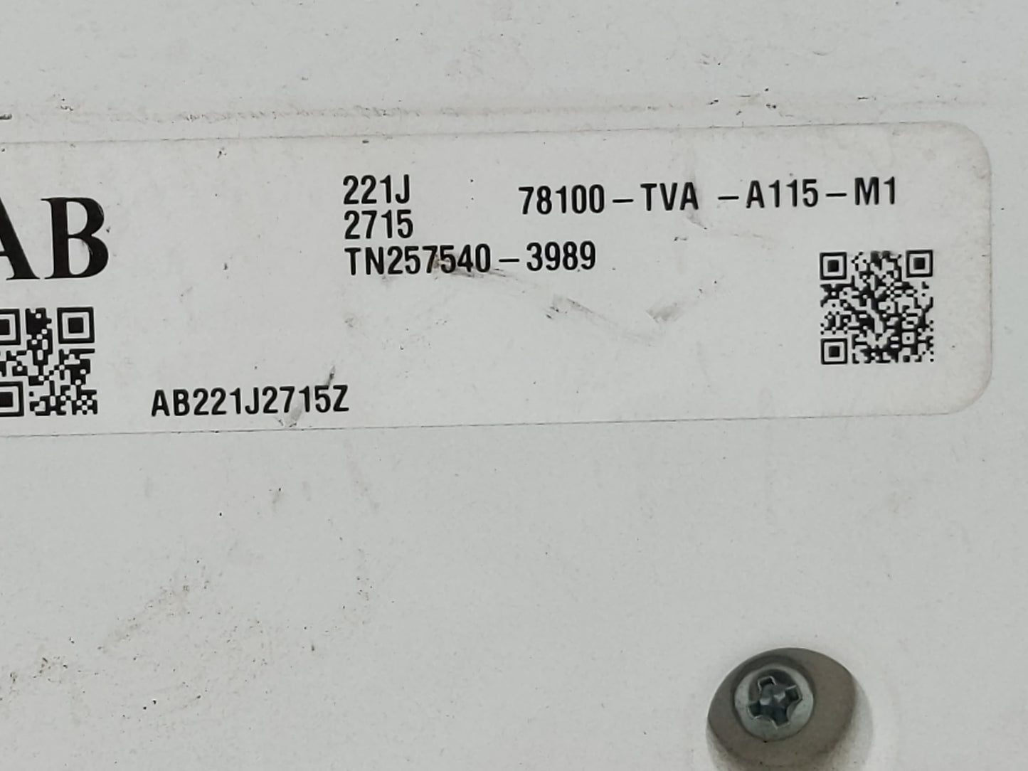 2018-2020 Honda Accord Instrument Cluster Speedometer Gauges P/N:78100-TVA-A115-M1 Fits Fits 2018 2019 2020 OEM Used Auto Pa