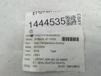 2018-2020 Honda Accord Climate Control Module Temperature AC/Heater Replacement Fits Fits 2018 2019 2020 OEM Used Auto Parts