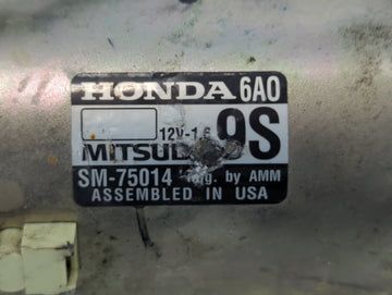 2018-2020 Honda Accord Car Starter Motor Solenoid OEM P/N:SM-75014 Fits Fits 2018 2019 2020 OEM Used Auto Parts
