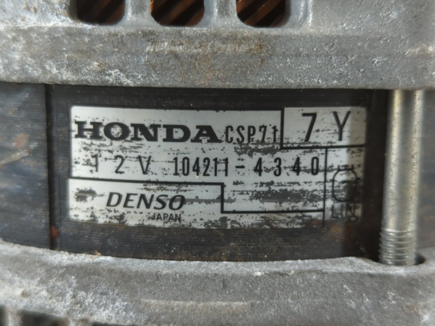 2018-2022 Honda Accord Alternator Replacement Generator Charging Assembly Engine OEM P/N:104211-4340 Fits OEM Used Auto Part