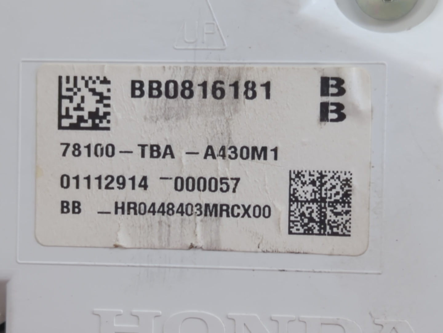 2017-2018 Honda Civic Instrument Cluster Speedometer Gauges P/N:78100-TBA-A430M1 HR0448502 Fits Fits 2017 2018 OEM Used Auto