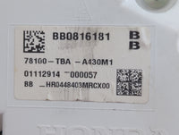 2017-2018 Honda Civic Instrument Cluster Speedometer Gauges P/N:78100-TBA-A430M1 HR0448502 Fits Fits 2017 2018 OEM Used Auto