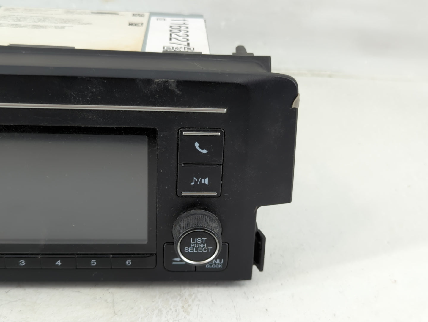 2017-2018 Honda Civic Radio AM FM Cd Player Receiver Replacement P/N:39100-TGG-A620-M1 Fits Fits 2017 2018 OEM Used Auto Par