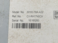 2018 Honda Civic Radio AM FM Cd Player Receiver Replacement P/N:39100-TBA-A21 39100-TBA-A22 Fits OEM Used Auto Parts - Oemus