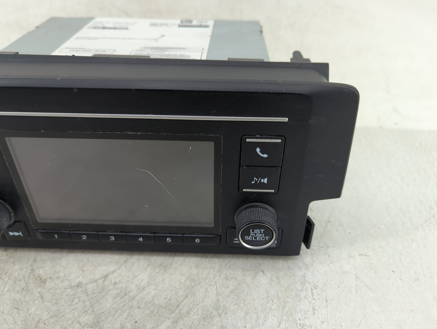 2018 Honda Civic Radio AM FM Cd Player Receiver Replacement P/N:39100-TBA-A21 CV-RH17N0MX, 95198720 Fits OEM Used Auto Parts