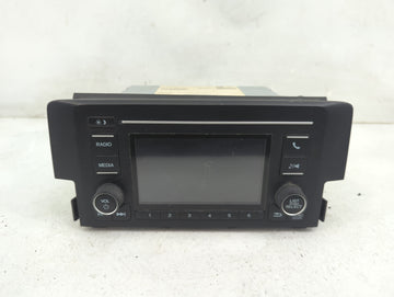 2018 Honda Civic Radio AM FM Cd Player Receiver Replacement P/N:39100-TBA-A21 Fits OEM Used Auto Parts - Oemusedautoparts1.c