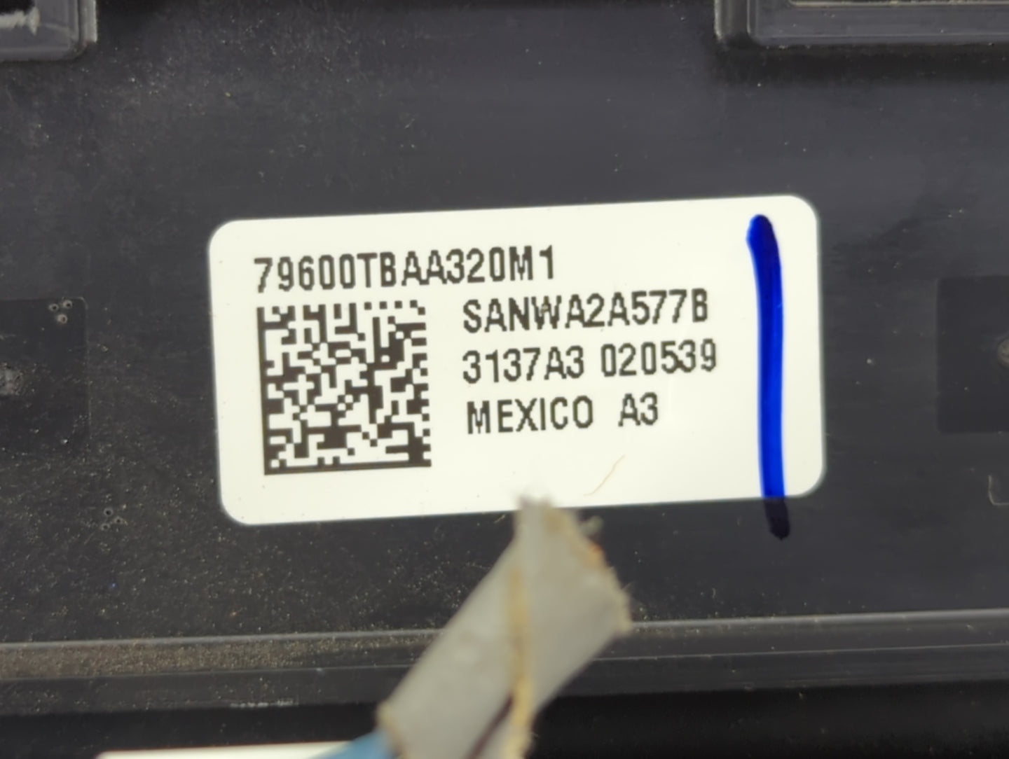 2016-2021 Honda Civic Climate Control Module Temperature AC/Heater Replacement P/N:79600TBAA320M1 SANWA2A577B Fits OEM Used 