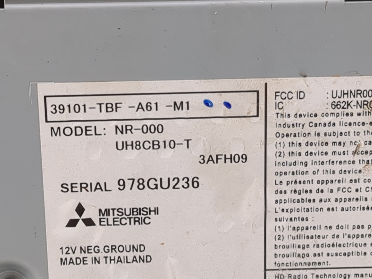 2018 Honda Civic Information Display Screen 1495079 - Oemusedautoparts1.com