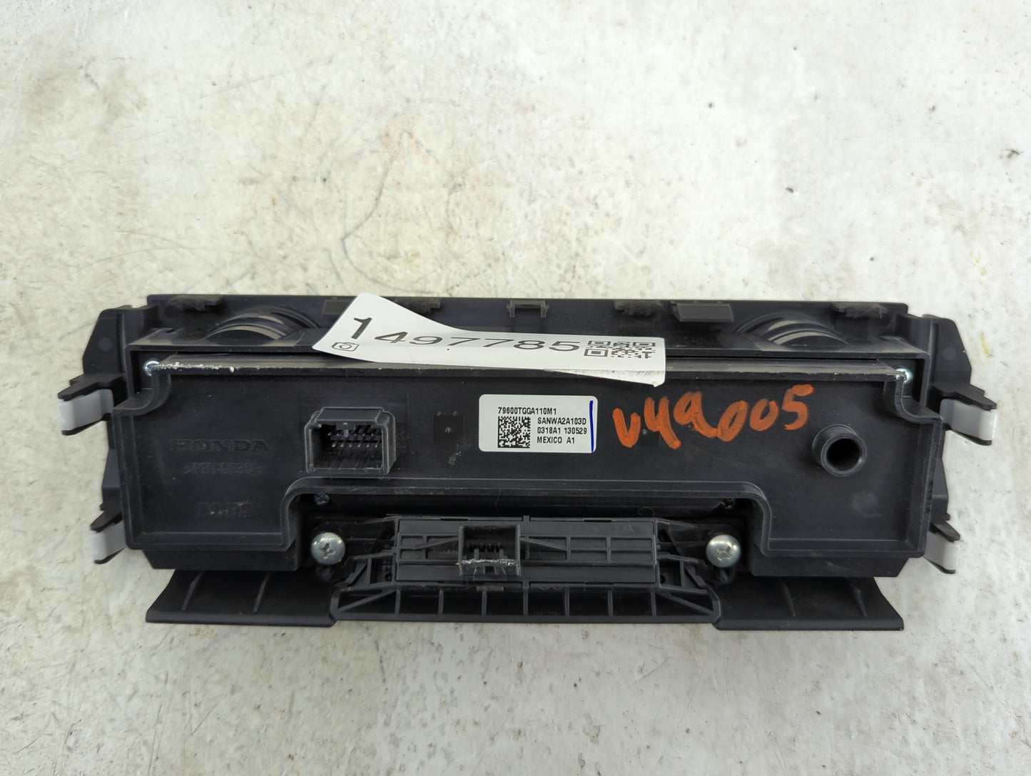 2017-2021 Honda Civic Climate Control Module Temperature AC/Heater Replacement P/N:79600TGGA110M1 SANWA2A103D Fits OEM Used 