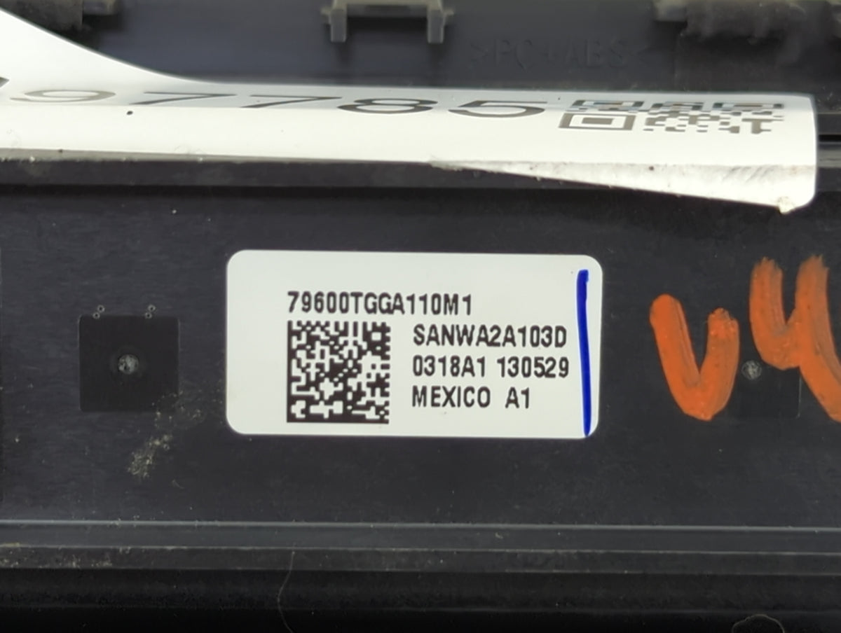 2017-2021 Honda Civic Climate Control Module Temperature AC/Heater Replacement P/N:79600TGGA110M1 SANWA2A103D Fits OEM Used 