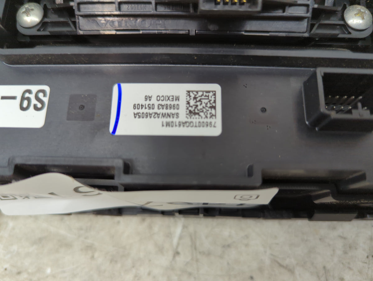 2016-2021 Honda Civic Climate Control Module Temperature AC/Heater Replacement P/N:79600TGGA610M1 SANWA2A605A Fits OEM Used 