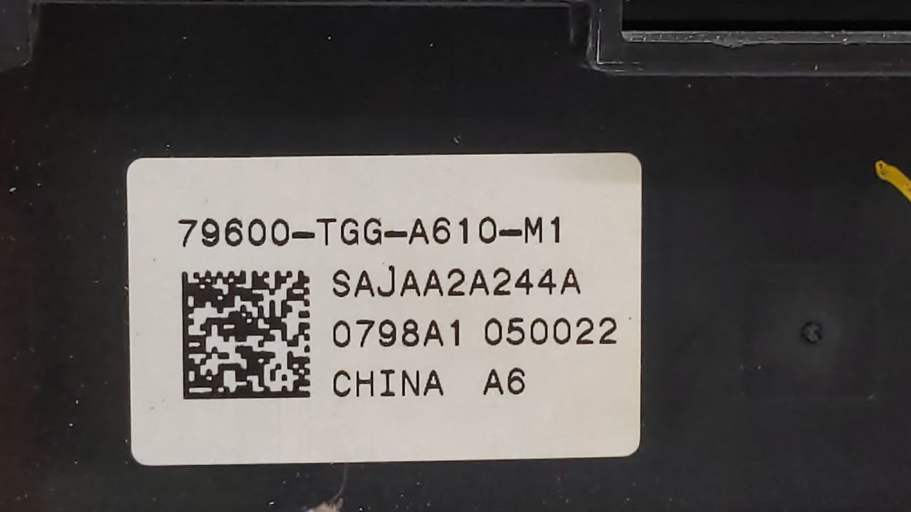 2017-2018 Honda Civic Climate Control Module Temperature AC/Heater Replacement P/N:79600-TGG-A610-M1 79600TGGA610M1 Fits OEM