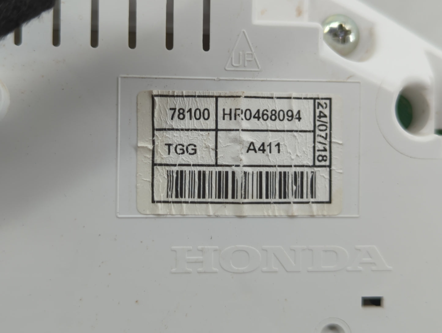 2018 Honda Civic Instrument Cluster Speedometer Gauges P/N:78100 HR0468094 Fits OEM Used Auto Parts - Oemusedautoparts1.com
