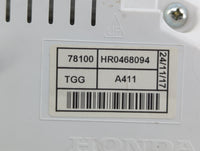 2018 Honda Civic Instrument Cluster Speedometer Gauges P/N:78100 HR0468094 Fits OEM Used Auto Parts - Oemusedautoparts1.com