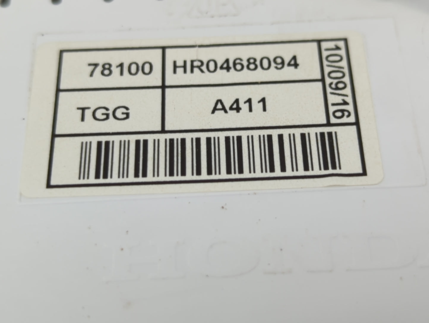 2018 Honda Civic Instrument Cluster Speedometer Gauges P/N:78100 HR0468094 Fits OEM Used Auto Parts - Oemusedautoparts1.com