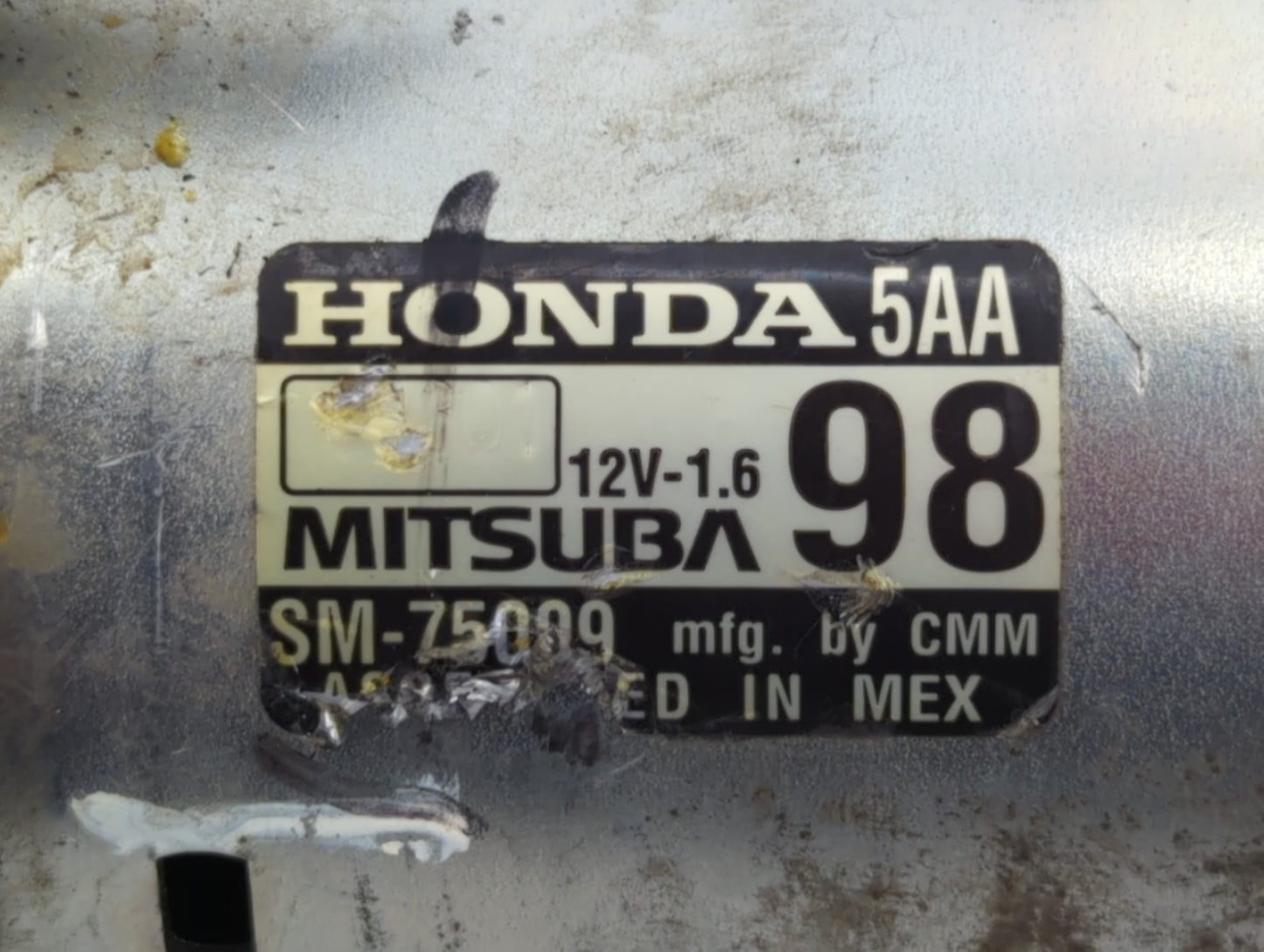 2016-2017 Honda Civic Car Starter Motor Solenoid OEM P/N:SM-75009 Fits Fits 2016 2017 2020 OEM Used Auto Parts - Oemusedauto
