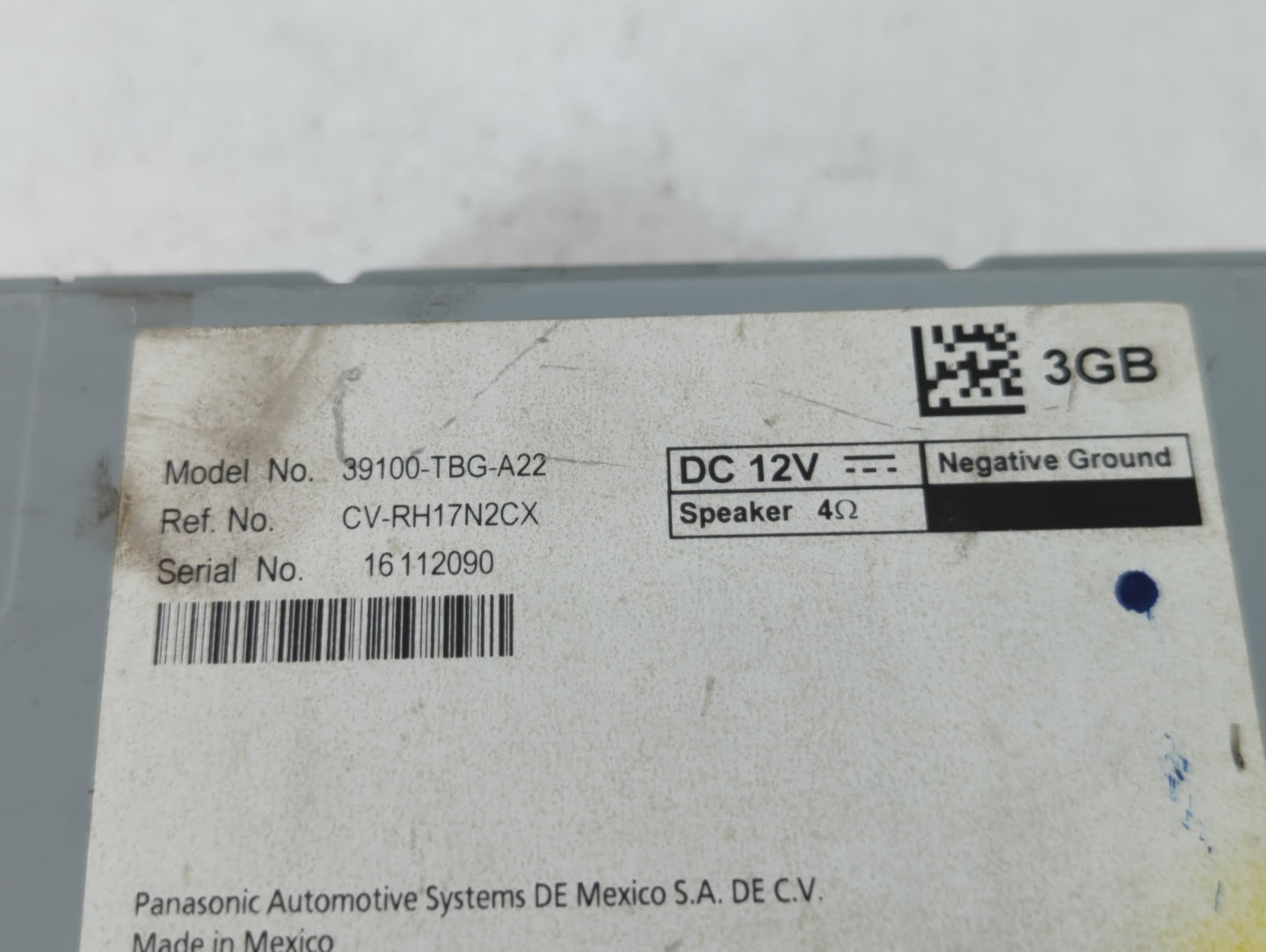 2018-2018 Honda Civic Am Fm Cd Player Radio Receiver - Oemusedautoparts1.com