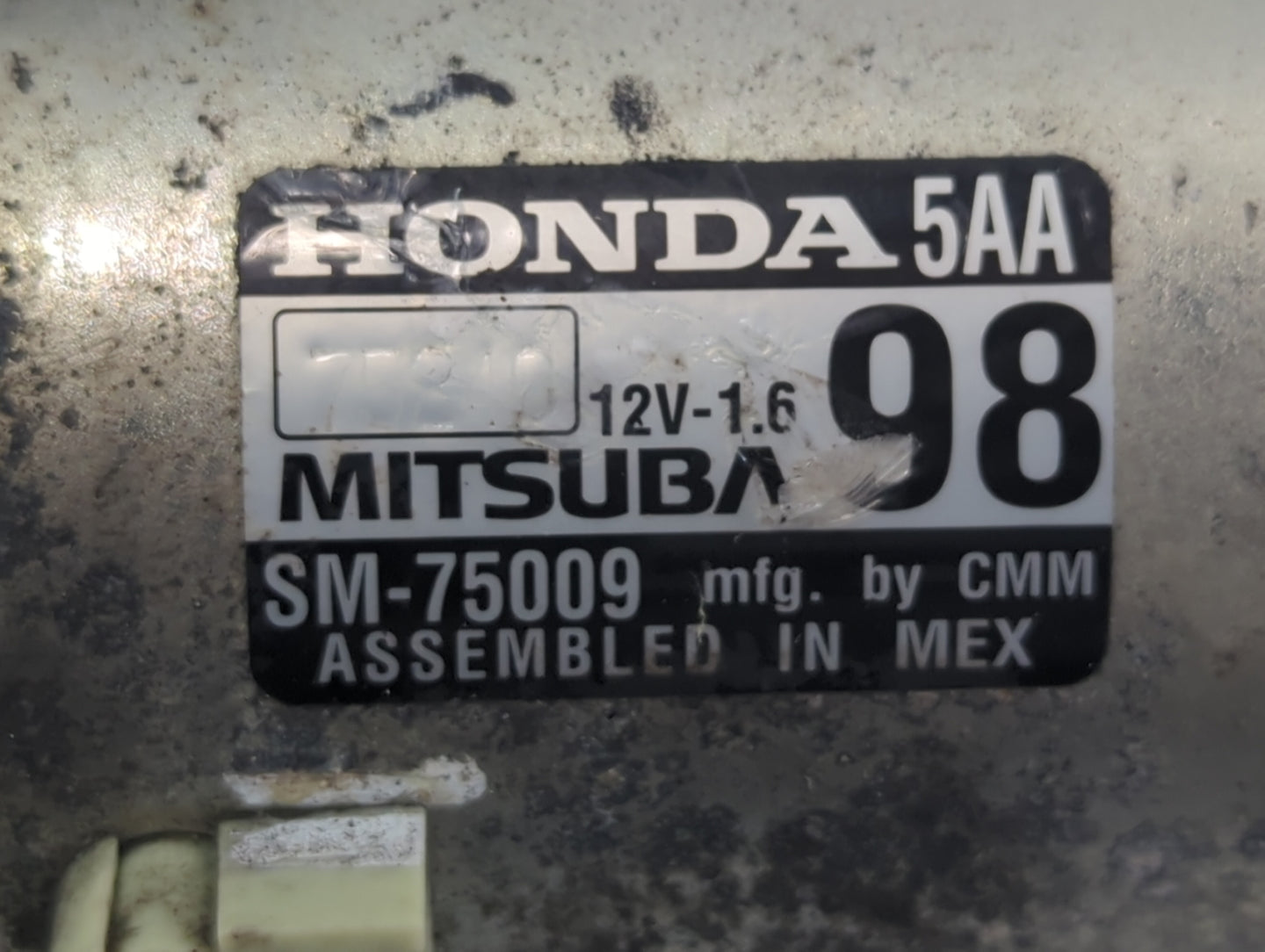 2016-2017 Honda Civic Car Starter Motor Solenoid OEM P/N:SM-75009 Fits Fits 2016 2017 2020 OEM Used Auto Parts - Oemusedauto