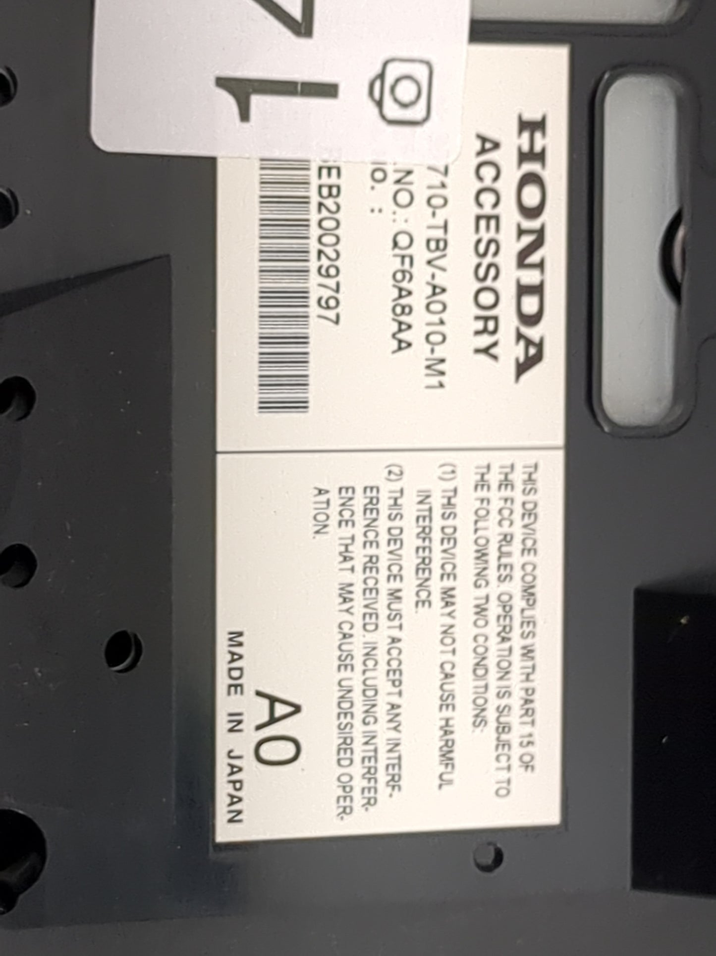 2017-2019 Honda Clarity Information Display Screen 1483851 - Oemusedautoparts1.com