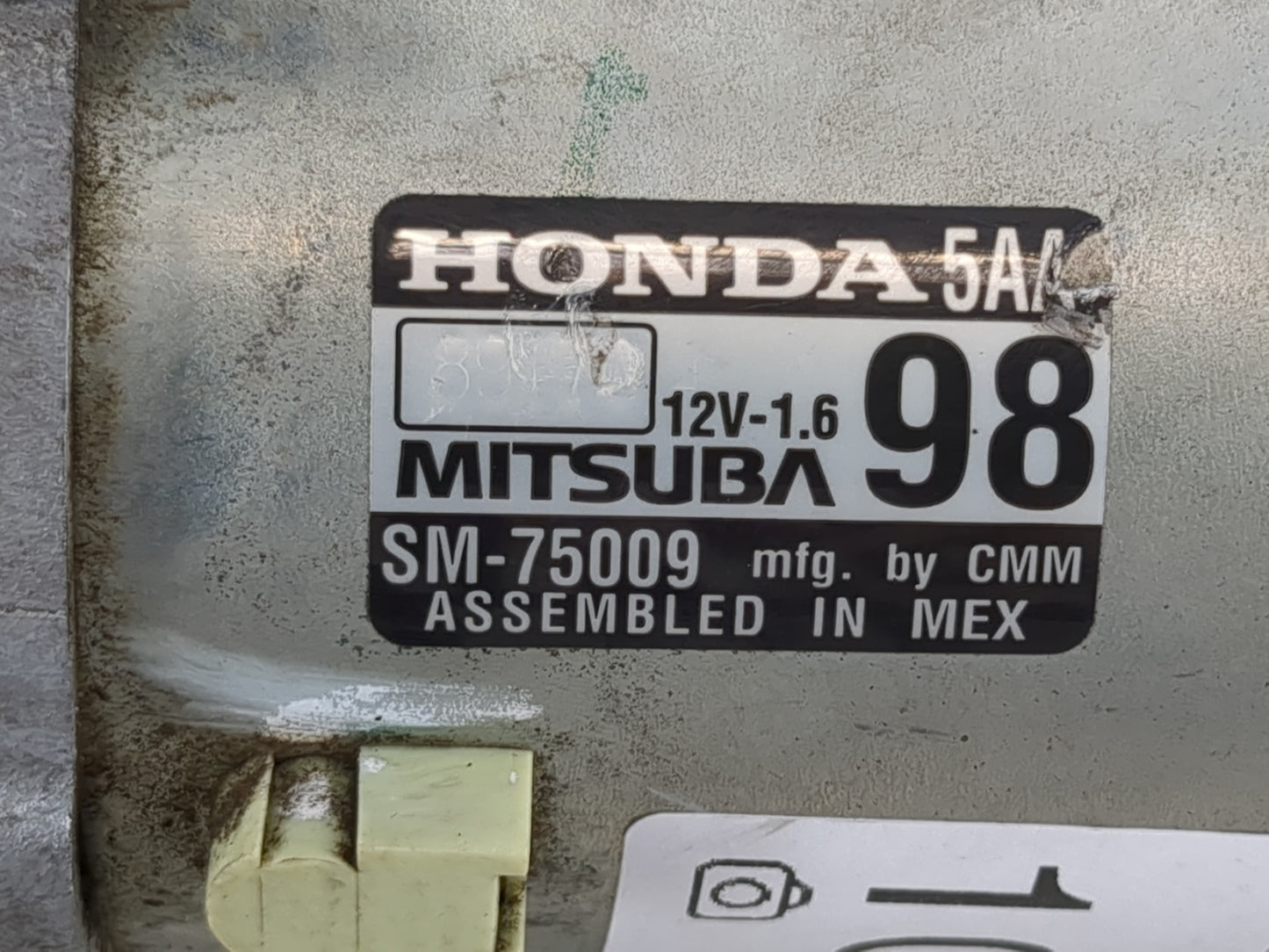 2020 Honda Cr-V Car Starter Motor Solenoid OEM P/N:SM-75009 Fits Fits 2016 2017 OEM Used Auto Parts - Oemusedautoparts1.com