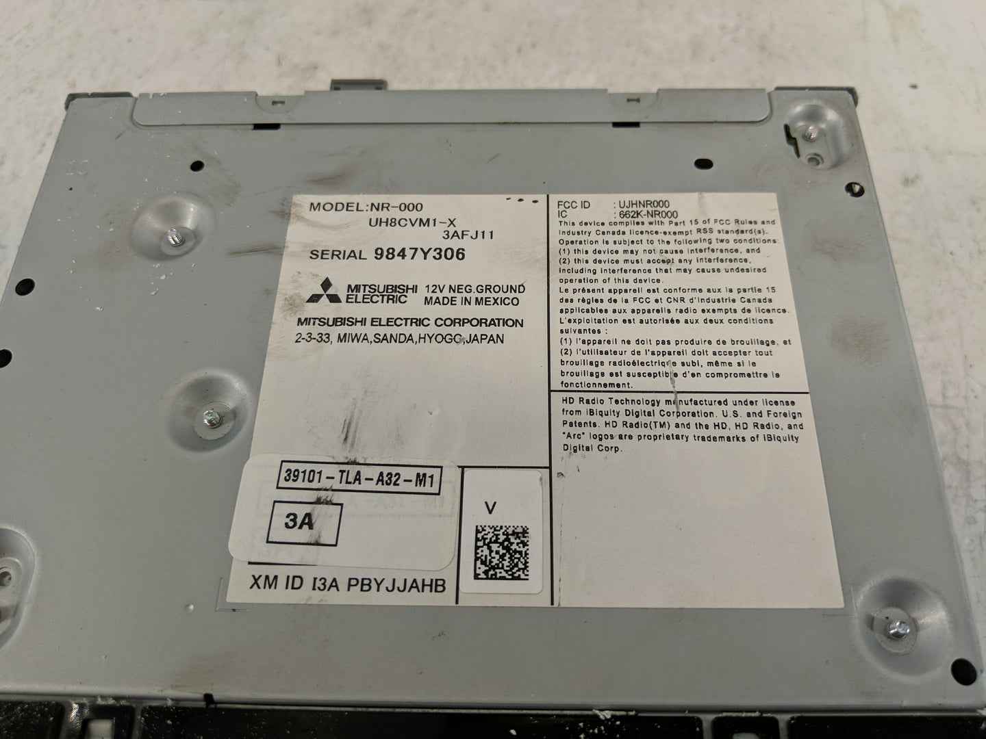 2018-2022 Honda Cr-V Radio AM FM Cd Player Receiver Replacement P/N:39101-TLA-A32-M1 Fits Fits 2018 2019 2020 2021 2022 OEM 