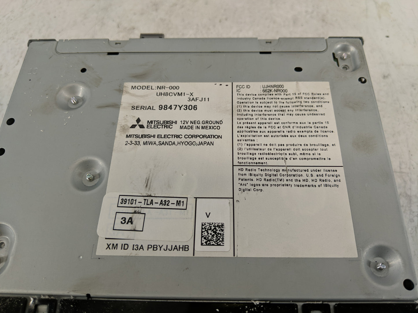 2018-2022 Honda Cr-V Radio AM FM Cd Player Receiver Replacement P/N:39101-TLA-A32-M1 Fits Fits 2018 2019 2020 2021 2022 OEM 