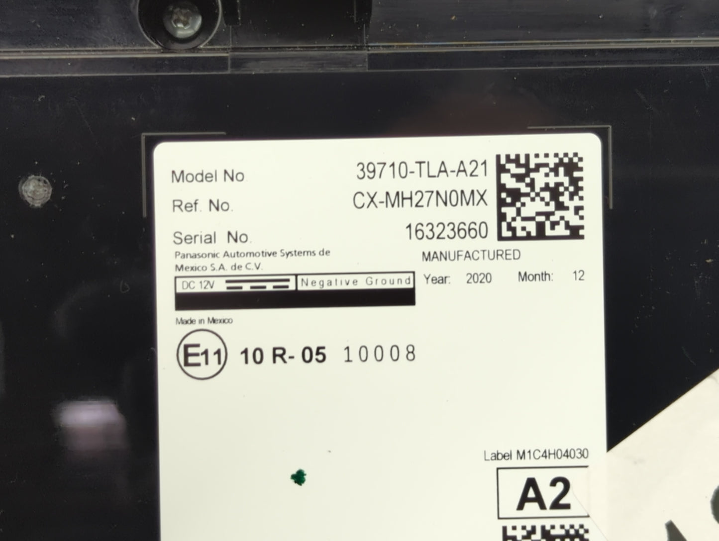 2017-2022 Honda Cr-V Radio AM FM Cd Player Receiver Replacement P/N:39710-TLA-A21 Fits Fits 2017 2018 2019 2020 2021 2022 OE