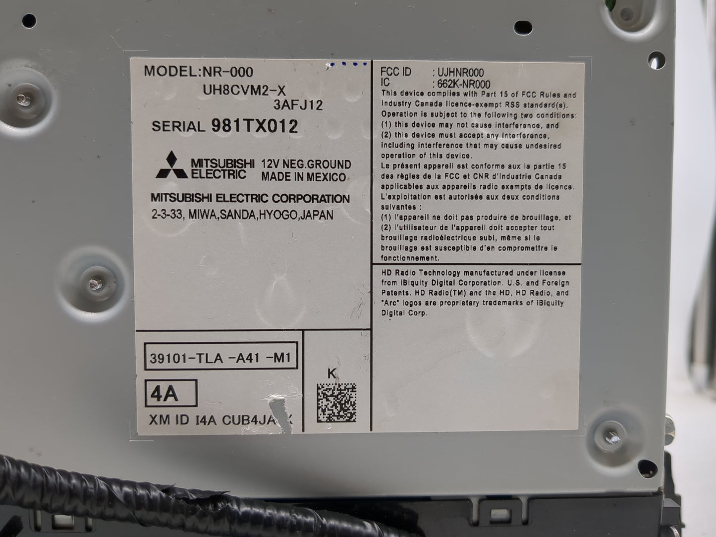 2018-2021 Honda Cr-V Radio AM FM Cd Player Receiver Replacement P/N:39101-TLA-A41-M1 Fits Fits 2018 2019 2020 2021 OEM Used 