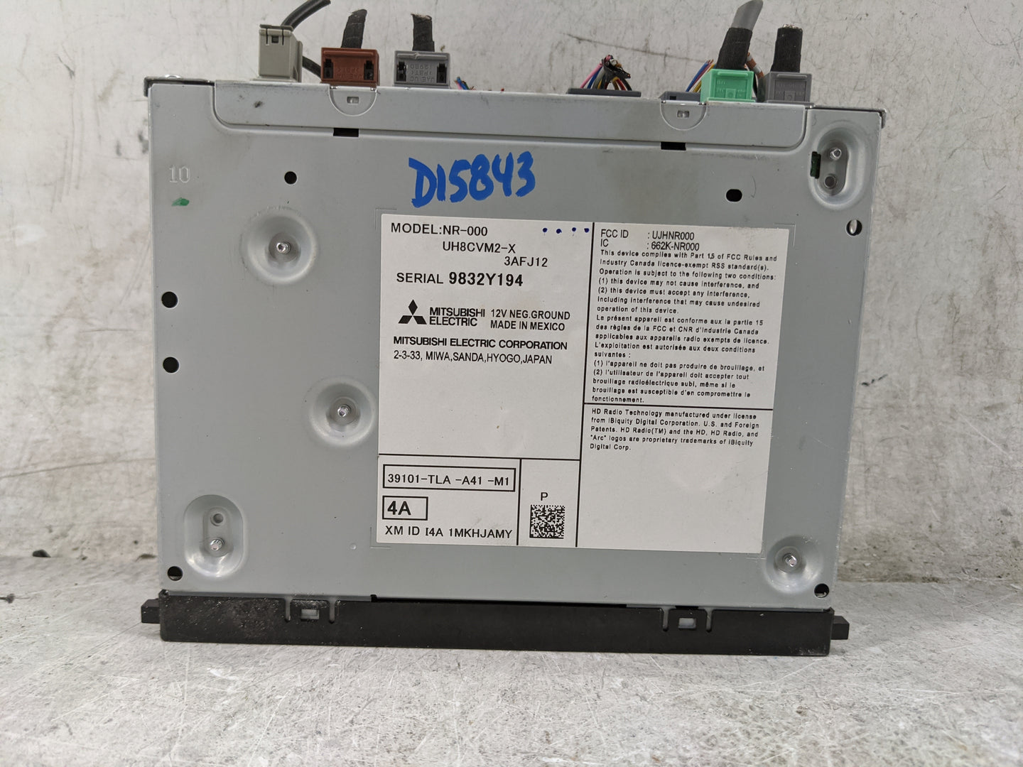 2018-2021 Honda Cr-V Radio AM FM Cd Player Receiver Replacement P/N:39101-TLA-A41-M1 UJHNR000 Fits Fits 2018 2019 2020 2021 