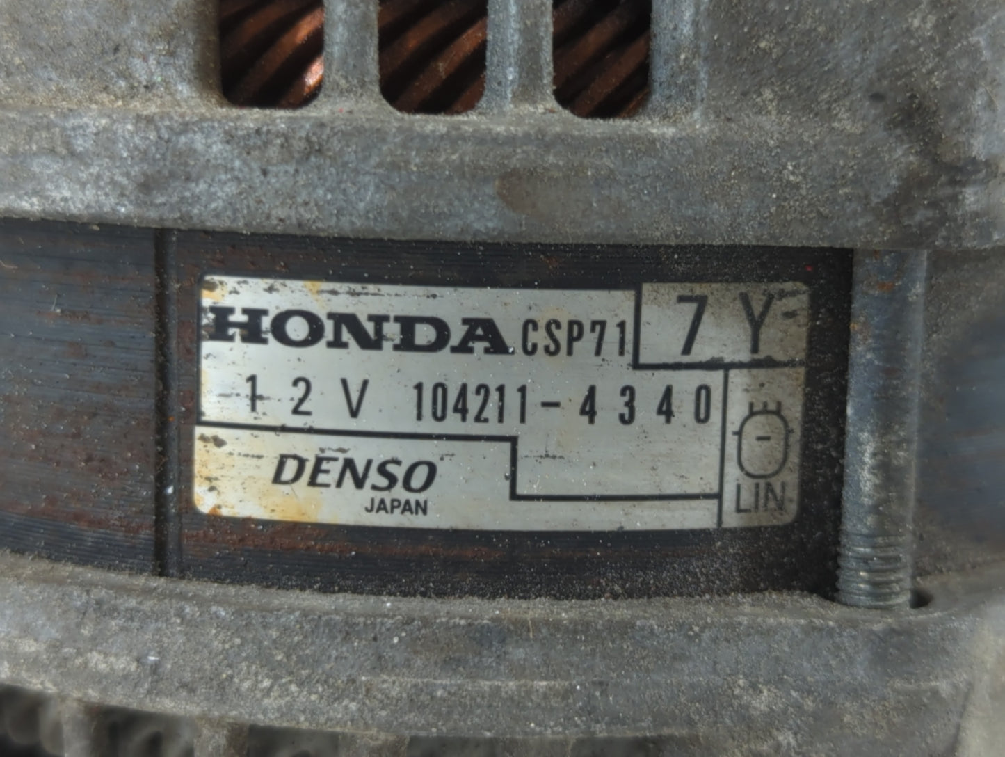 2020-2022 Honda Cr-V Alternator Replacement Generator Charging Assembly Engine OEM P/N:104211-4340 Fits OEM Used Auto Parts 