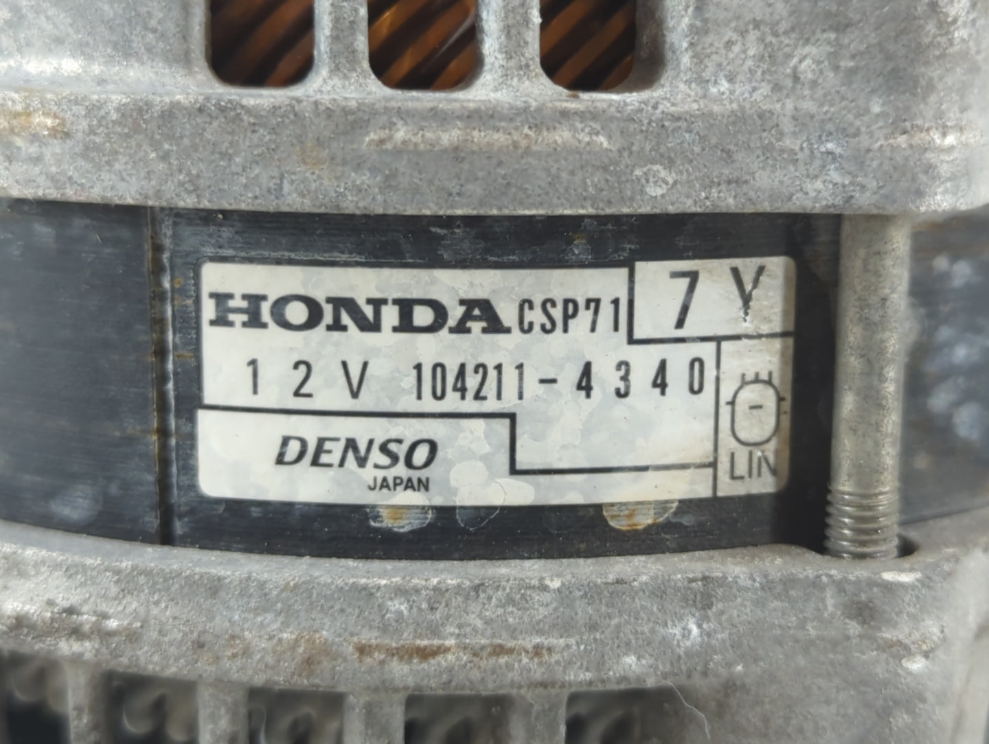 2020-2022 Honda Cr-V Alternator Replacement Generator Charging Assembly Engine OEM P/N:104211-4340 Fits OEM Used Auto Parts 