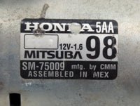 2020 Honda Cr-V Car Starter Motor Solenoid OEM P/N:SM-75009 Fits Fits 2016 2017 OEM Used Auto Parts - Oemusedautoparts1.com