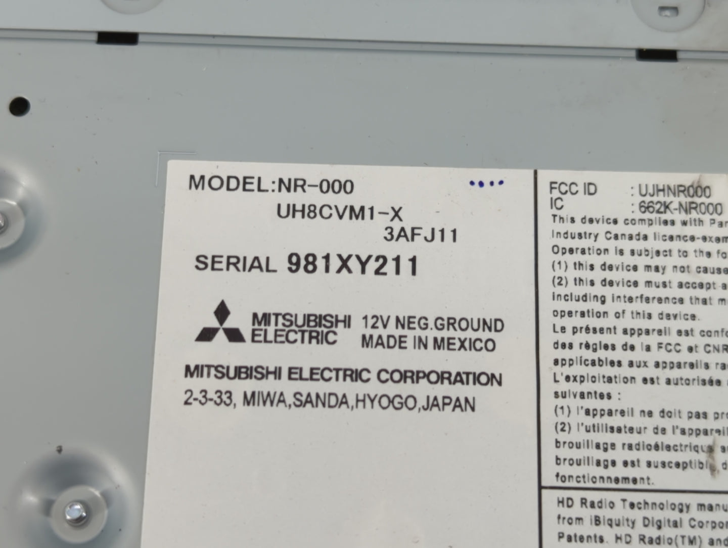 2018-2022 Honda Cr-V Radio AM FM Cd Player Receiver Replacement Fits Fits 2018 2019 2020 2021 2022 OEM Used Auto Parts - Oem