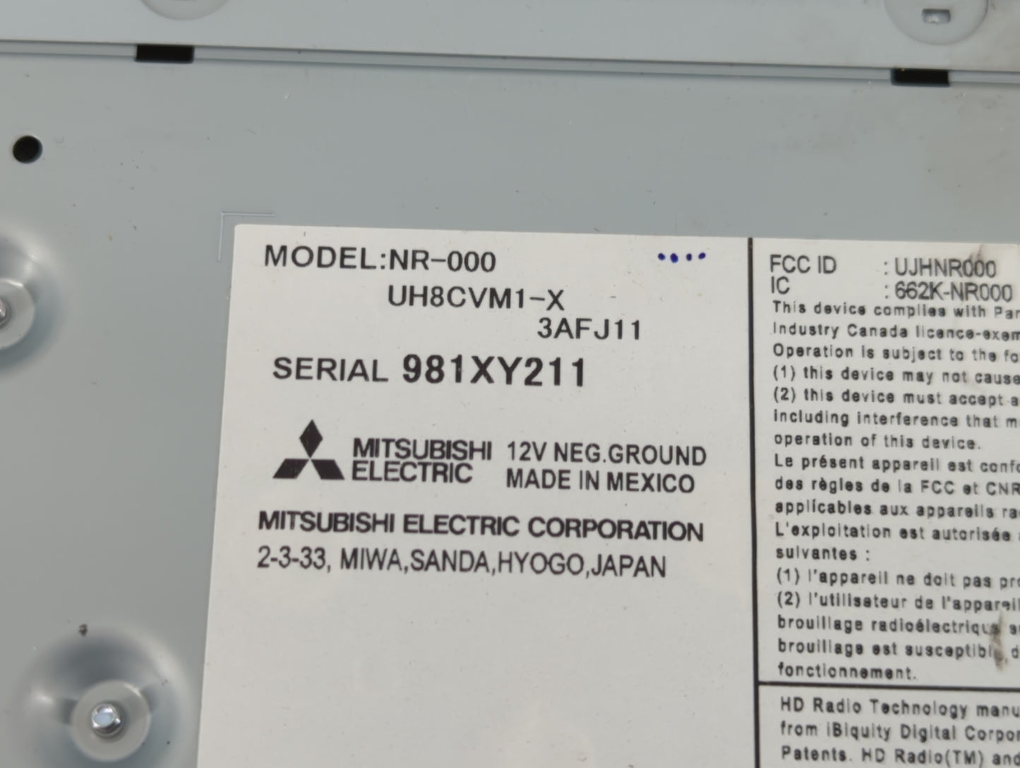 2018-2022 Honda Cr-V Radio AM FM Cd Player Receiver Replacement Fits Fits 2018 2019 2020 2021 2022 OEM Used Auto Parts - Oem