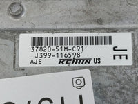 2018 Honda Hr-V PCM Engine Control Computer ECU ECM PCU OEM P/N:T20 A210 37820-51M-C91 Fits OEM Used Auto Parts - Oemusedaut
