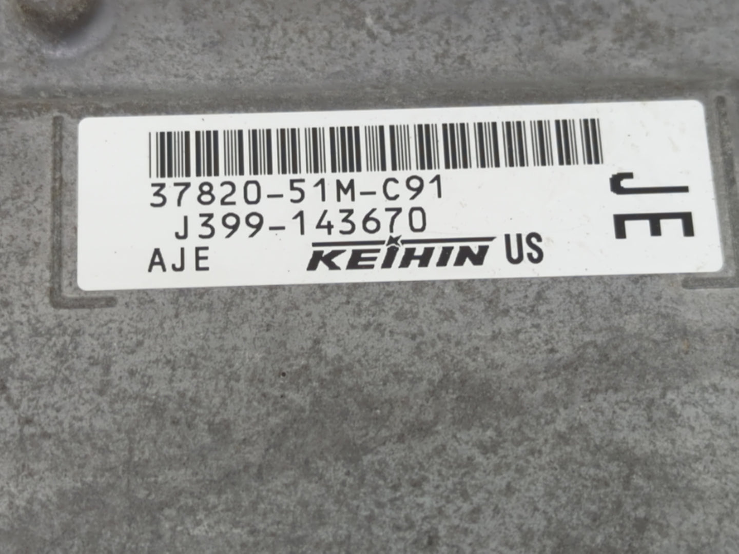 2018 Honda Hr-V PCM Engine Control Computer ECU ECM PCU OEM P/N:J399-143670 37820-51M-C91 Fits OEM Used Auto Parts - Oemused