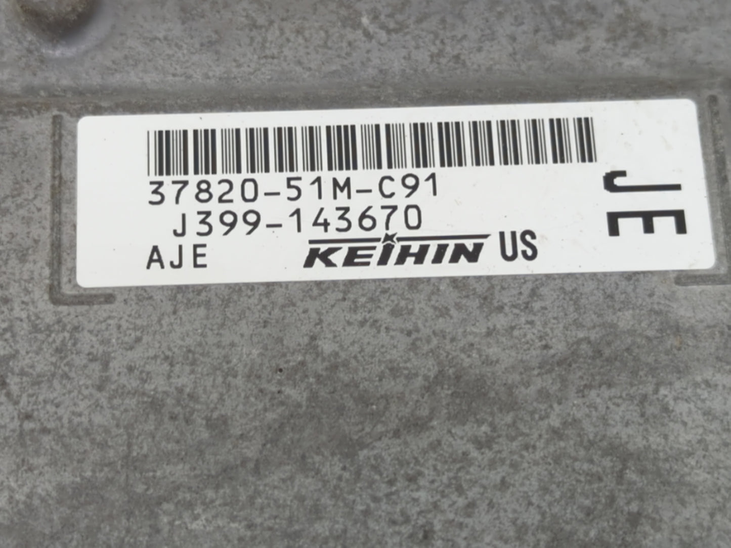 2018 Honda Hr-V PCM Engine Control Computer ECU ECM PCU OEM P/N:J399-143670 37820-51M-C91 Fits OEM Used Auto Parts - Oemused