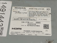 2018 Honda Hr-V Radio AM FM Cd Player Receiver Replacement P/N:39100-T7W-A310-M1 CVH-7738, AJDK082 Fits OEM Used Auto Parts 