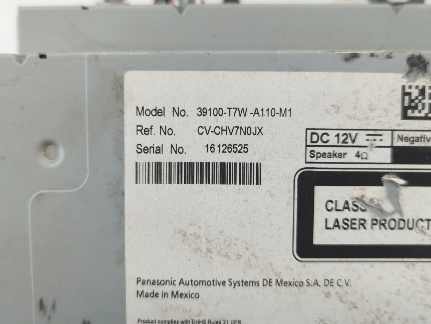 2018-2018 Honda Hr-v Am Fm Cd Player Radio Receiver - Oemusedautoparts1.com