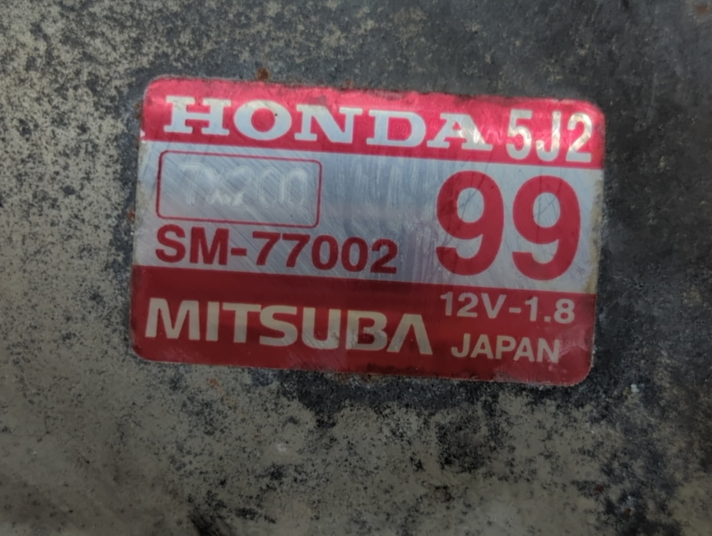 2018 Honda Odyssey Car Starter Motor Solenoid OEM P/N:SM-77002 Fits Fits 2015 2016 2017 2019 2020 2021 2022 OEM Used Auto Pa